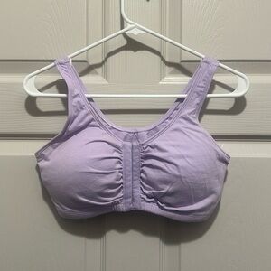 Lilac front-clasp padded bra